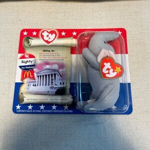 Righty the Elephant Mini Beanie Baby